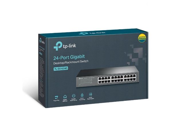 imagem de Switch de Mesa Tp-Link Tl-Sg1024d 24 Portas Gigabit 10/100/1000mbps - Tpn0051
