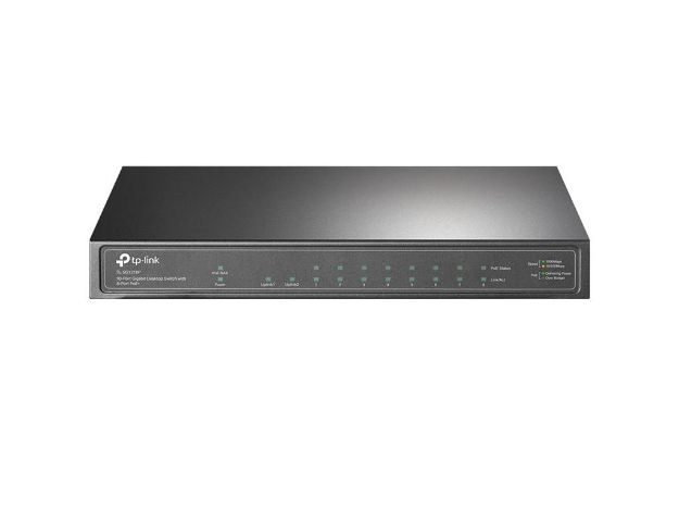 imagem de Switch Tp-Link de Mesa Gigabit de 10 Portas com 8 Portas Poe+ - Tl-Sg1210p(Un) - Tpn0257