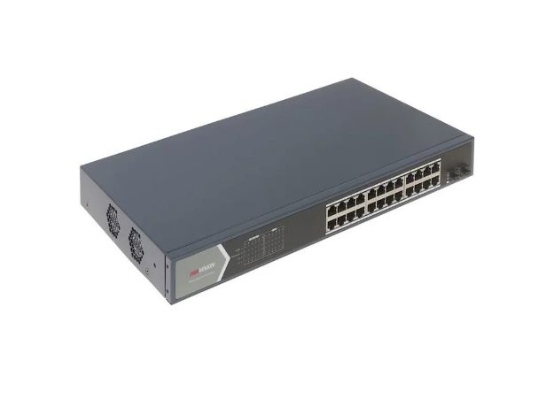 imagem de Switch Hikvision Gerenciavel Metalico Gigabit Ds-3e1526p-Si 24 Portas Poe 10/100/1000 Mbps + 02 Portas Sfp Giga - Hk1062
