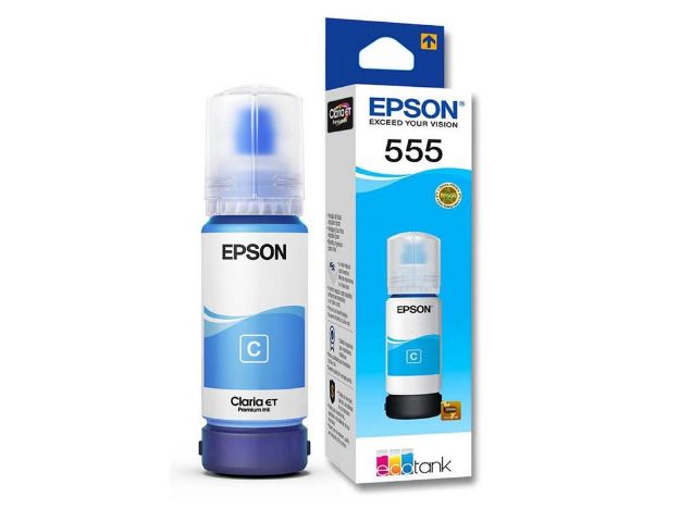 imagem de Garrafa de Tinta Epson 555 Ciano 70ml - T555220