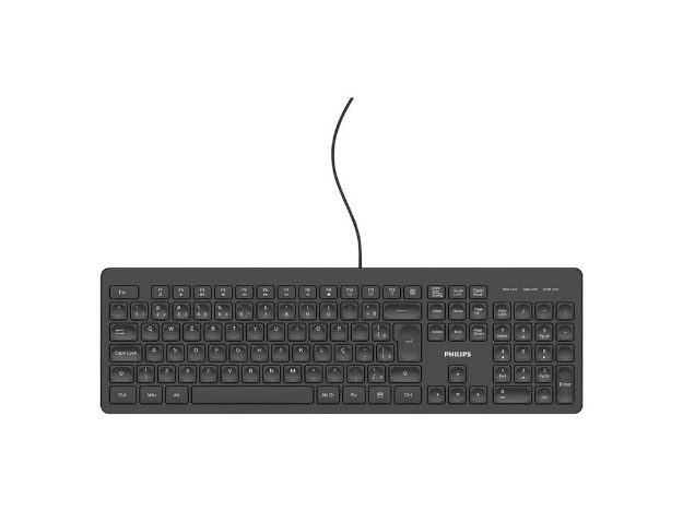 imagem de Teclado com Fio Philips Abnt2 Spk6208b - Spk6208b/Fg