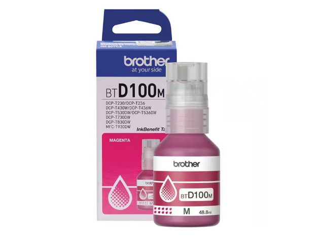imagem de Garrafa de Tinta Brother Magenta 48,8ml - Btd100m