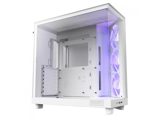 imagem de Gabinete Gamer Nzxt H6 Flow Branco Rgb Lateral de Vidro Atx/Micro-Atx/Mini-Itx - Cc-H61fw-R1