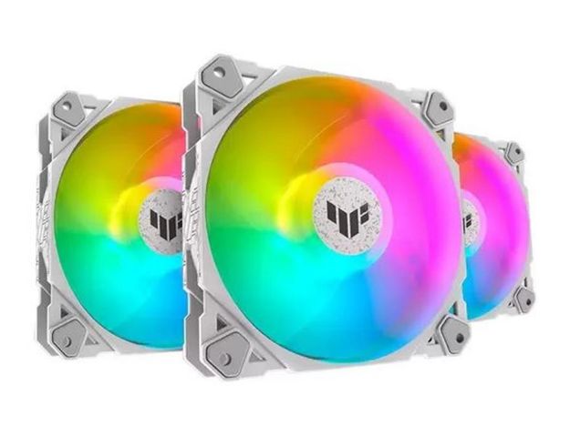 imagem de Kit com 3 Cooler P/ Gabinete Asus Tuf Gaming Tf120 120mm Argb Branco - 90da0033-B00030