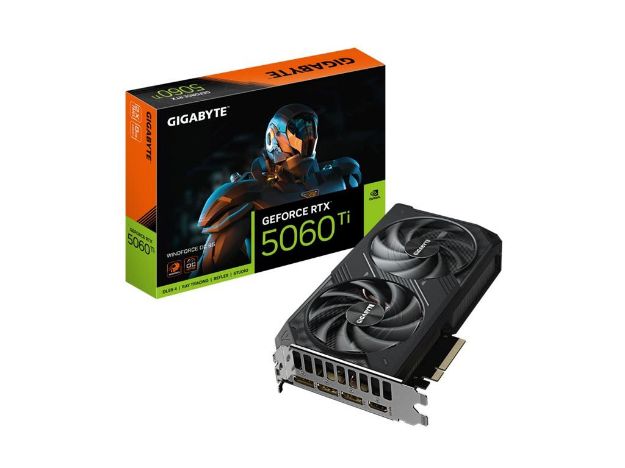 imagem de Placa de Video Gigabyte Geforce Rtx 5060 Ti Windforce Oc 8gb Gddr7 128 Bits - Gv-N506twf2oc-8gd