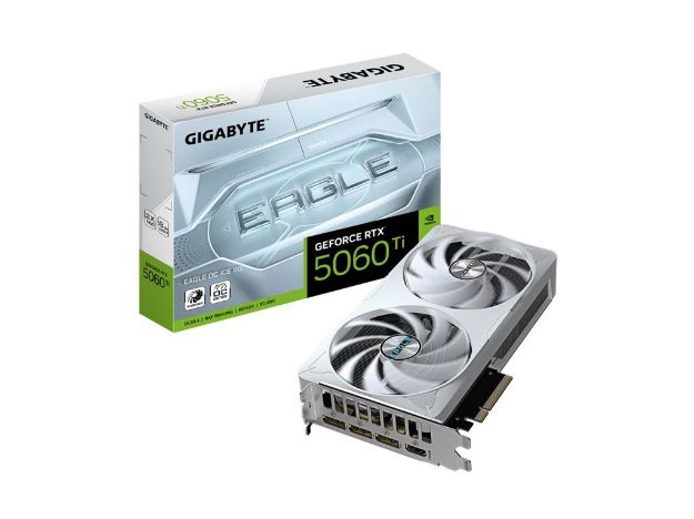 imagem de Placa de Video Gigabyte Geforce Rtx 5060 Ti Eagle Oc Ice 8gb Gddr7 128 Bits - Gv-N506teagleoc Ice-8gd