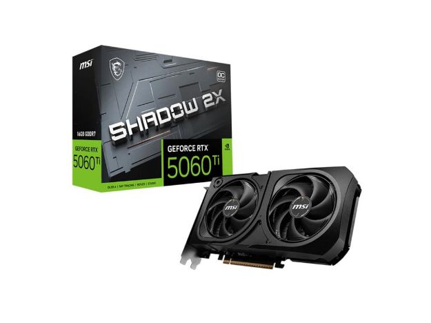 imagem de Placa de Video Msi Geforce Rtx 5060 Ti 16g Shadow 2x Oc Plus 16gb Gddr7 128 Bits - 912-V535-029